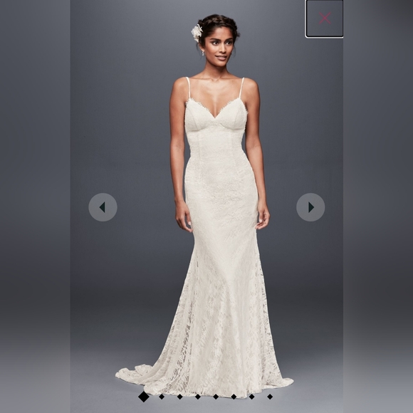 David's Bridal Dresses & Skirts - Galina David's Bridal low back wedding dress NWT size 4